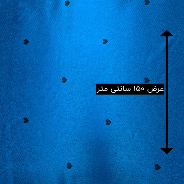 پارچه سیلک طرحدار رنگ آبی کبالت 